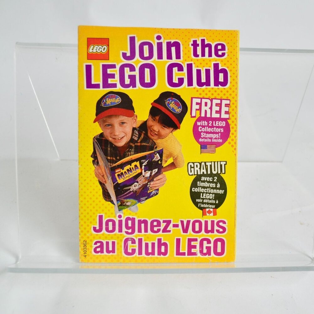 Join the Lego Club Vintage Flyer Yellow 1996